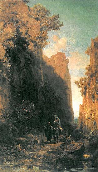 Die Flucht nach agypten, Carl Spitzweg